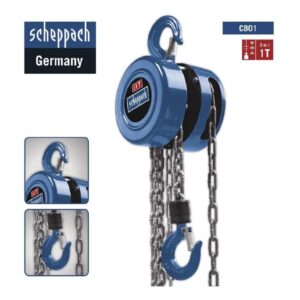 PARANCO MANUALE A CATENA ALZATA METRI 3 SOLLEVAMENTO 1000 KG SCHEPPACH CB01