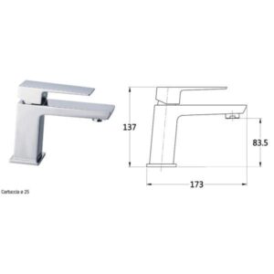 MONOCOMANDO LAVABO KUBO