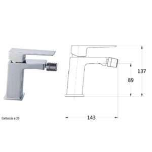 MONOCOMANDO BIDET KUBO