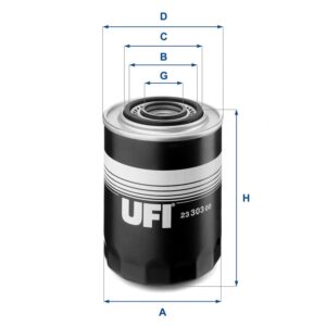 FILTRO OLIO IVECO DAILY UFI 23.303.00