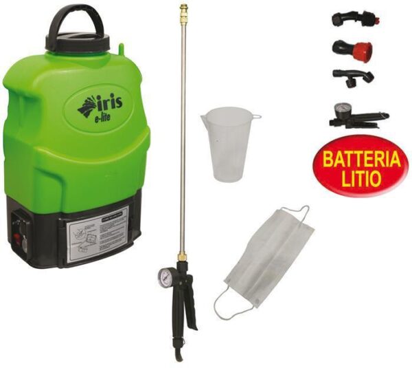 POMPA A SPALLA IRIS A BATTERIA A LITHIO 16LT LANCIA OTTONE