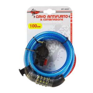 CAVO ANTIFURTO CON COMBINAZIONE 100CM