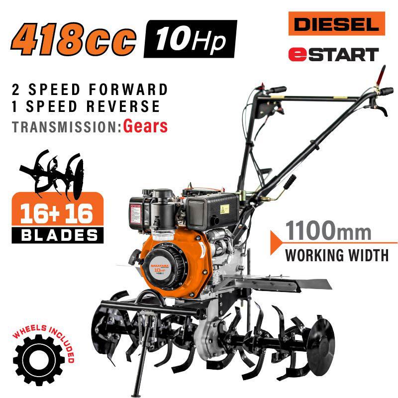 MOTOZAPPA DIESEL 10HP 2+1 NAKAYAMA MB9000CLASSIC